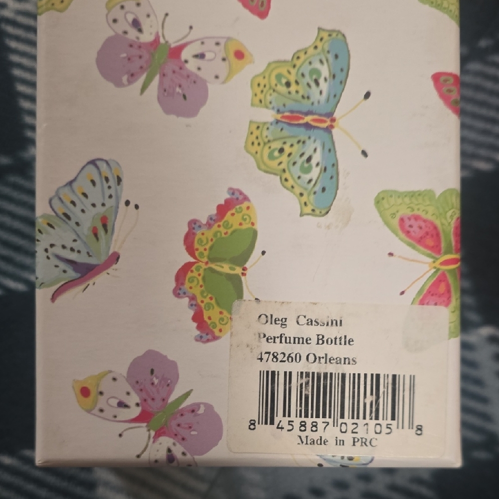 Oleg Cassini Butterfly Perfume Box with Pastel Colors